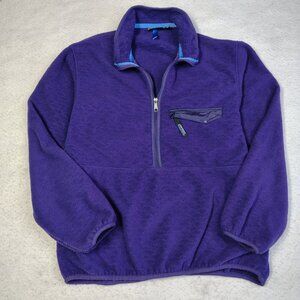 VINTAGE Patagonia 3-D Synchilla Zip-T Neck Fleece Purple Eggplant 1991 USA 25280